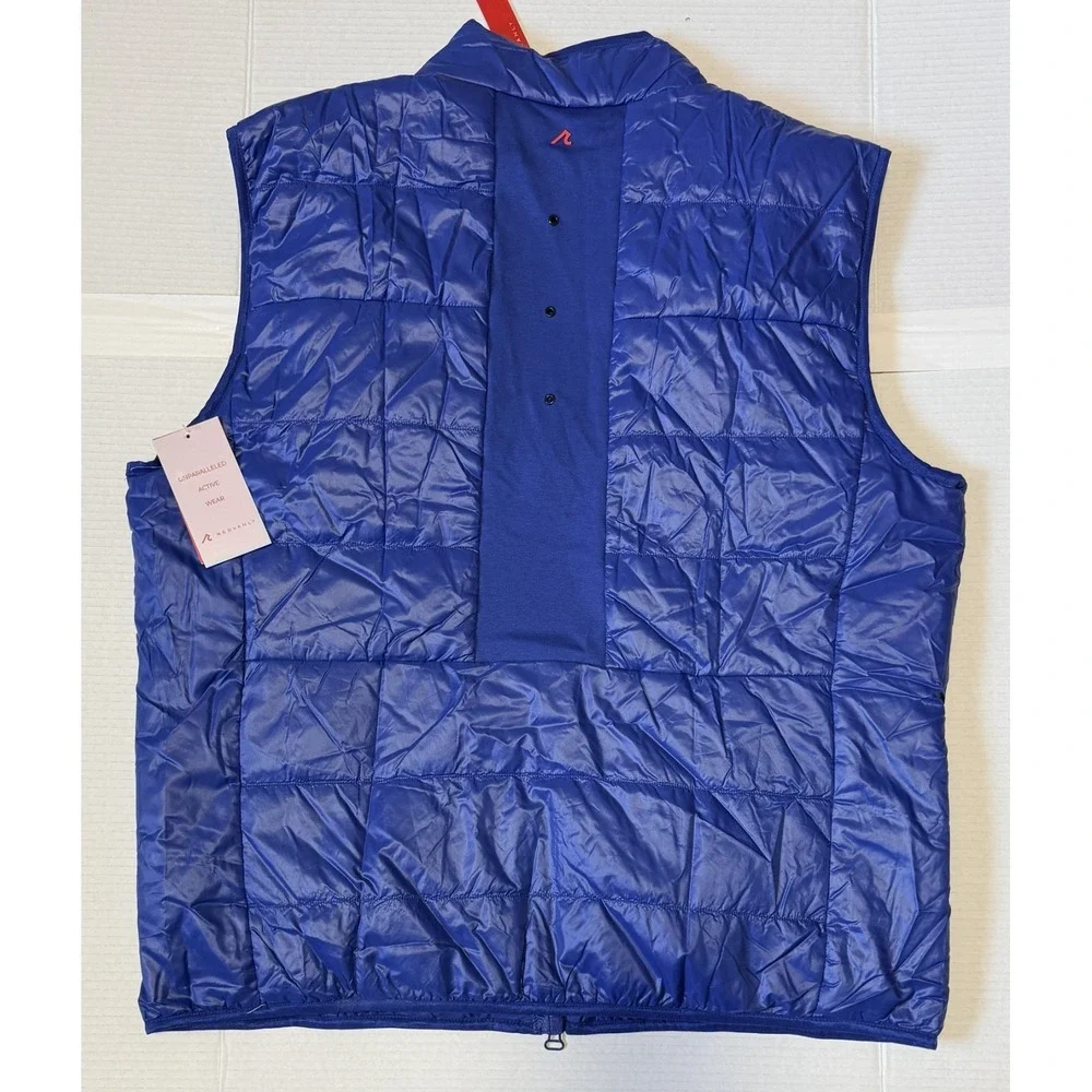REDVANLY Bolton - Men's Blue Lightweight Golf Puffer Zip Vest - XXL - NWT NEW